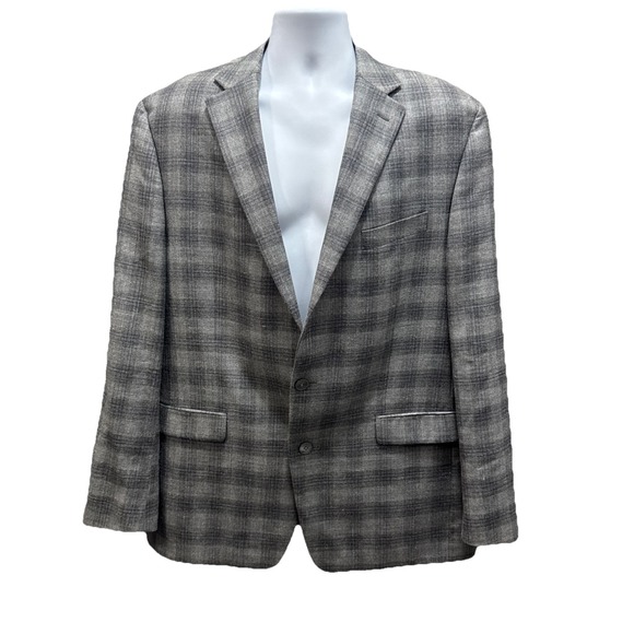 Lauren Ralph Lauren Mens 44L Lexington Wool/Silk/Linen‎ Grey Blazer Officecore